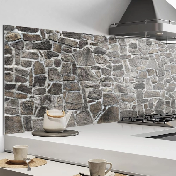 Küchenrückwand Aluverbund mediterrane Steine Bild 1